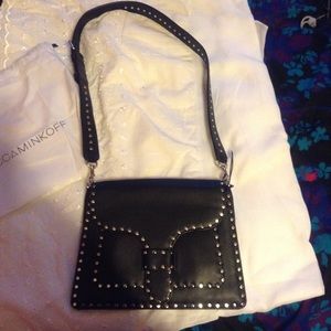 Rebecca Minkoff black leather bag